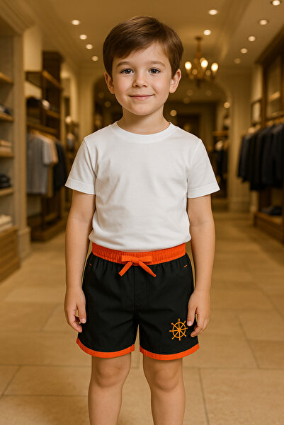 mini kanka Pantaloni scurți de vară pentru băieți, cu căptușeală, din materia...