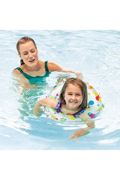 MAİN SHOP Intex 3-6 Years Old 51cm Printed Bagel Inflatable Pool and Sea Swimming Ring Children's Lifebuoy M-59230
