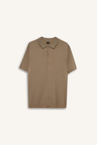 DeFacto Standard Fit Polo Neck Knitwear Short Sleeve Polo T-Shirt E4603Ax25Sm
