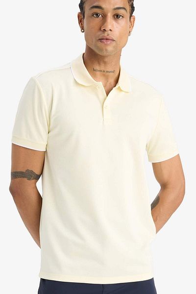DeFacto Defactofit Slim Fit Tight Fit Polo Neck Sportsman Short Sleeve Pique Polo T-Shirt D9780Ax25Sp