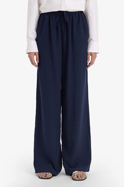 DeFacto Wide Leg Pocket High Waist Standard Length Linen Blended Pants F5024Ax25Sp