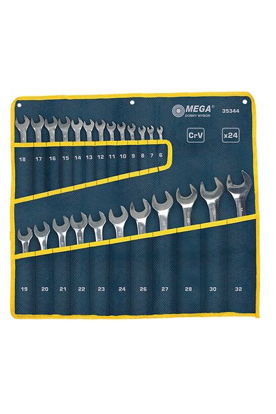 MEGA Cr-Va Combination Wrench Set 6-32Mm - 24P.