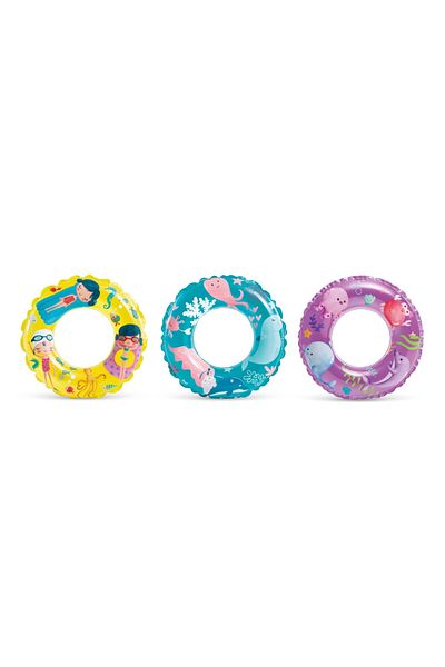 MAİN SHOP Cute Printed Simit 61 cm (6-10 Years) Inflatable Pool and Sea Swimming Ring Children's Ring M-59242