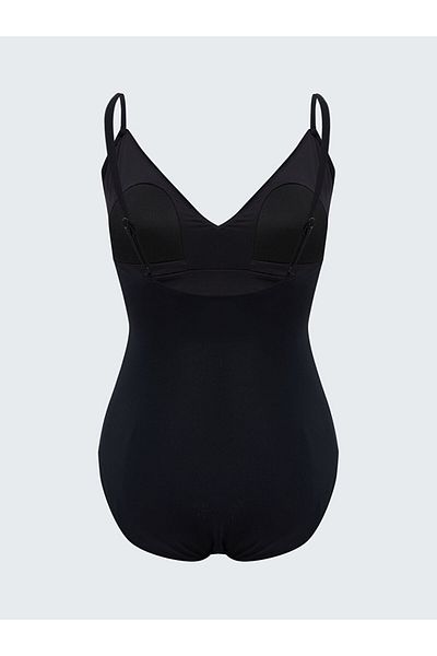 LC Waikiki Costum de baie pentru femei LCW DREAM negru cu decolteu în V