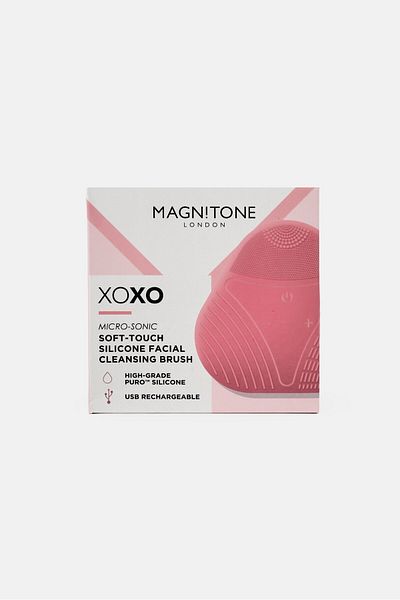 Magnitone XOXO Soft-Touch Silicone Cleansing Brush, Pink