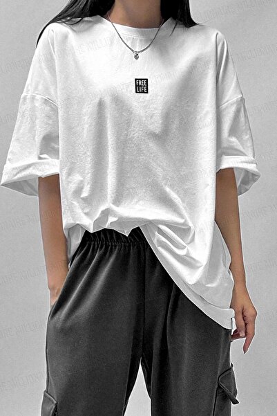 PERISENSE تي شيرت قطني ممشط كبير الحجم 100% قطن - تي شيرت صيفي مريح وفضفاض مط...