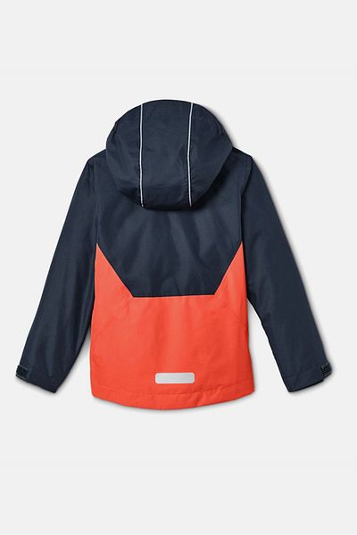 Tchibo Kids Boy Two Tone Long Sleeve Raincoat, Orange and Navy