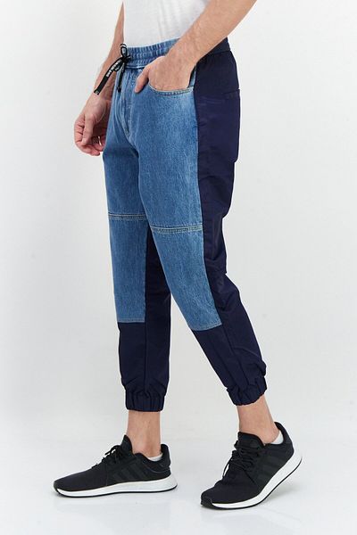 Calvin Klein Jeans Men Regular Fit Two Tone Jogger Pants, Blue