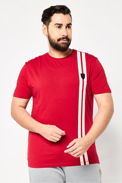 Scuderia Ferrari Men Sportswear Fit Short Sleeve Training T-Shirt, Red