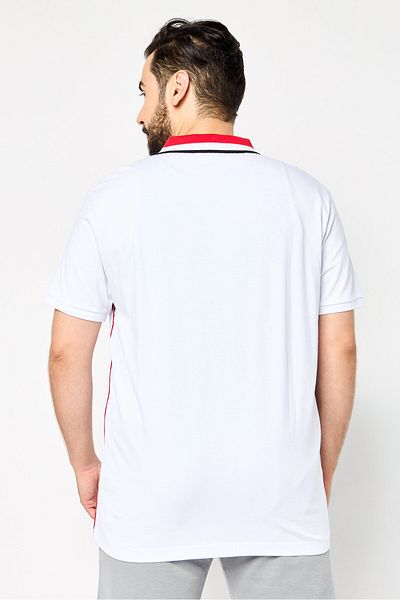 Scuderia Ferrari Men Regular Fit Short Sleeve Outdoor Polo Shirt, White