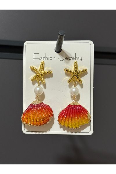 luxyansımalar Colorful Seashell Earrings