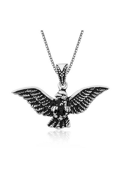 norsary Silver Eagle Men's Necklace