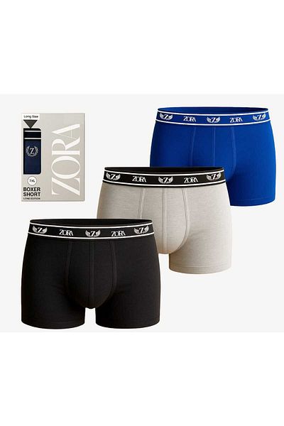 style iconic ZORA Plus Size Men’s Sport Boxer Shorts – 3 Pieces | Sizes 2XL to 8XL