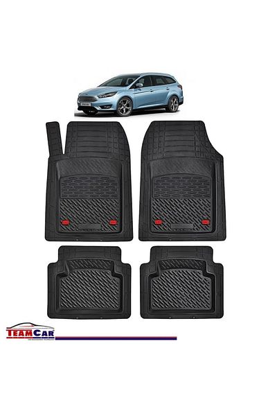 TEAMCAR ® Car Mats Tray Type Compatible With Ford Focus 3 Combi 5 Doors (2011–2018)