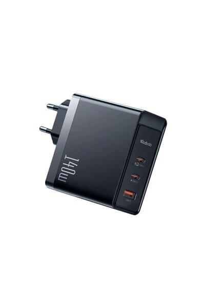 Mcdodo Incarcator Retea Port 2xType-C si 1xUSB-A GaN5 Pro Fast Charging 140W, Negru