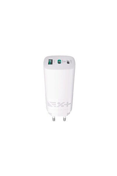 NEXT ONE Incarcator Retea Fast Charging, Gan 3 Ports 2x Usb-c, 1x Usb-a, 65w, White