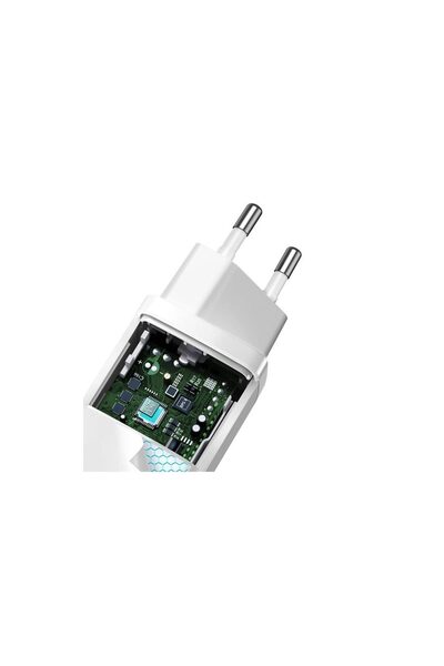 Baseus Incarcator Retea GaN2 Lite Dual Port Type-C, USB, Quick Charger, 65W White