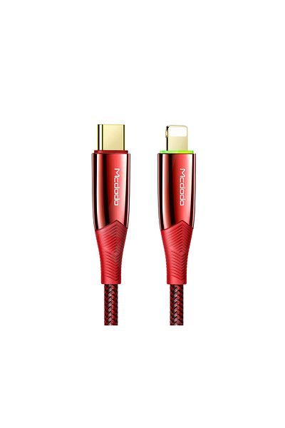 Mcdodo Cable Type-c To Lightning Shark Series Red (PD, 1.2M, 20W, AUTOMATIC OFF)