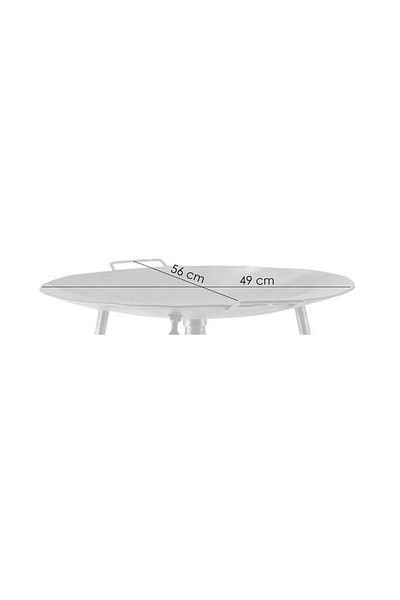 Perfect Home Disc Pentru Gratar, Metalic, Cu Arzator, Picioare, 49x77 Cm,