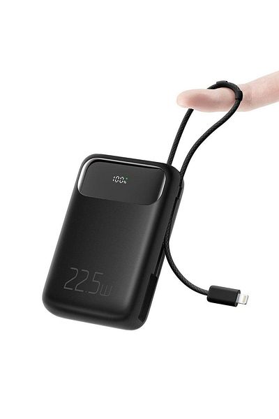 Mcdodo Acumulator Extern Digial Display 10000mAh, 22.5W, cablu Lightning inclus, Negru