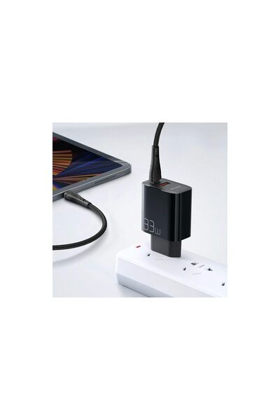 Mcdodo Dual Port Fast Charge 33W Network Charger Set + Type-c to Type-c Cable 1.2m, Black