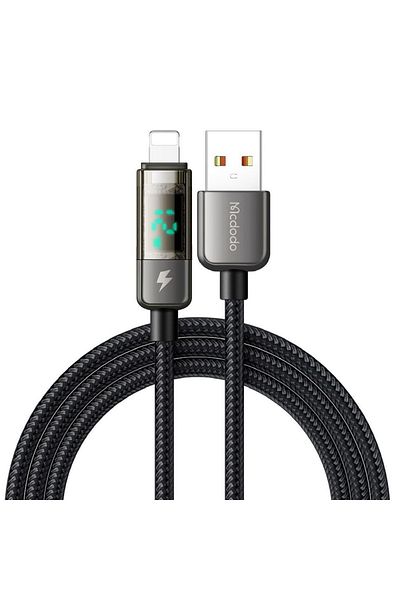 Mcdodo Cablu USB la Lightning Display Auto Power Off, Fast Charging, 1.2m, Negru