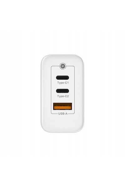 PRESTICO F28 Network Charger 2 x USB-C PD, 1 x USB QC, Fast Charge, 65W White