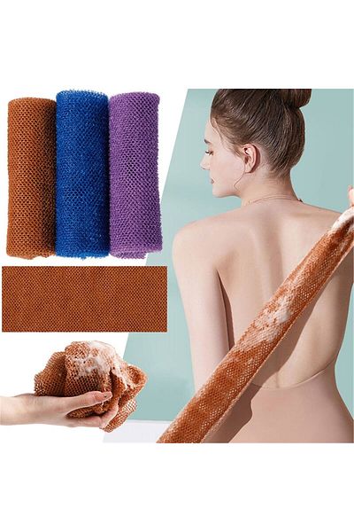 style iconic 3 Pieces African Net Exfoliating Sponge – Deep Cleansing Body Scrubber