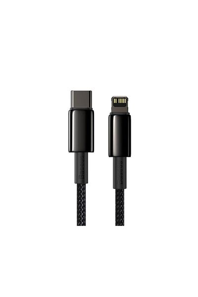 Baseus Cable Type-c To Lightning Tungsten Gold Fast Charging Pd 20w Black (1M, NYLON BRAID)