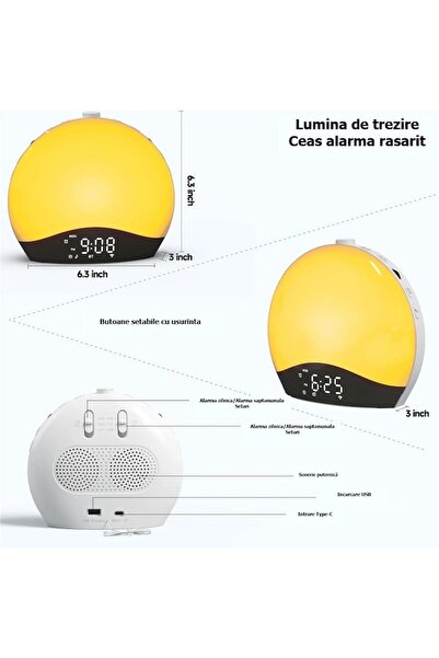 OEM Multifunctional Alarm Clock with Dual Alarms, FM Radio, Bluetooth, White Noise, 22 Natural Sounds, N