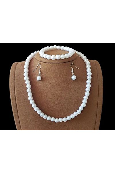 TUHAM AKSESUAR Delta Pearl Jewelry Set