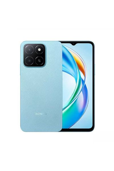 HONOR هاتف ذكي X5B سعة 64 جيجابايت وذاكرة وصول عشوائي 4 جيجابايت وشبكة 4G LTE باللون الأزرق المحيطي وشاشة 6.56 بوصة