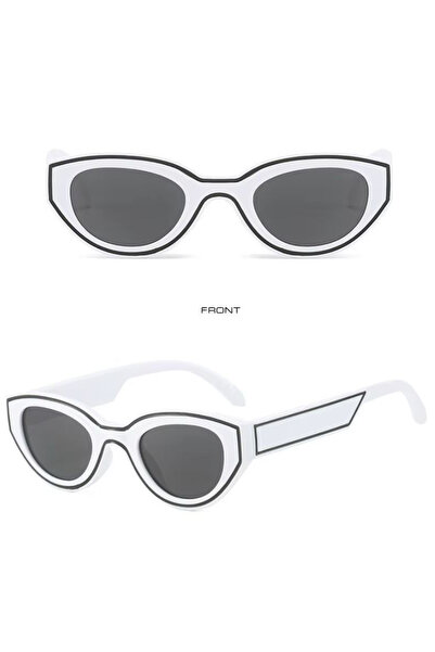 REDz Accessories Striped Sunglasses, Oval Lens, Fashion, UV400 Protection, White