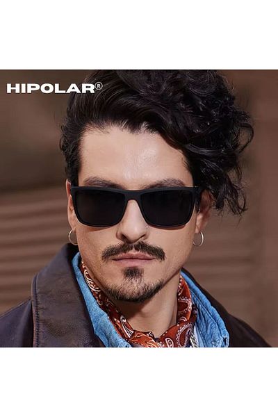 Hipolar Ochelari de Soare Polarizati, Clasa 3, Lentila Neagra HD35, UV400, cu Carcasa Antisoc