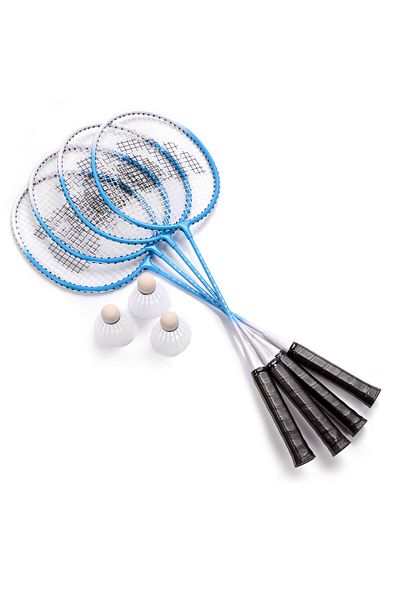 Sofia Concept Family Winner badminton set, 4 rackets, 3 shuttlecocks, net, carrying bag, white/blue