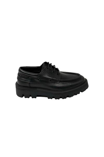 CLASS WOOD High Sole Lace-Up Men's Shoes 2266 Black