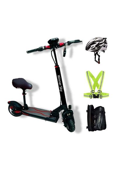 Winner sky Sky E10 Electric Scooter 1200W High-Performance Ride with Sleek Black Design