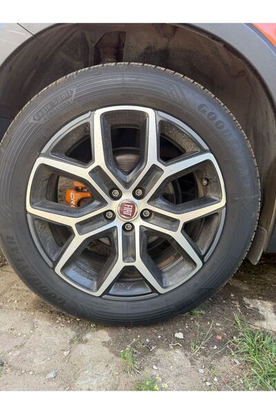 Fiat Egea Cross Jant Sticker Koyu Gri