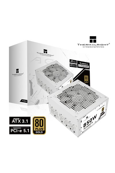 ThermalRight وحدة إمداد طاقة TR-AG 850-W Gold 80+، ATX 3.1 - أبيض