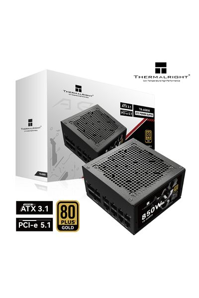 ThermalRight وحدة إمداد طاقة TR-AG 850 Gold 80+، ATX 3.1 - أسود