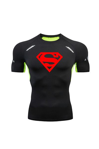 Joynest Men's Sports T-Shirt, SuperMan Model, Size M, Compressive Muscle FIT