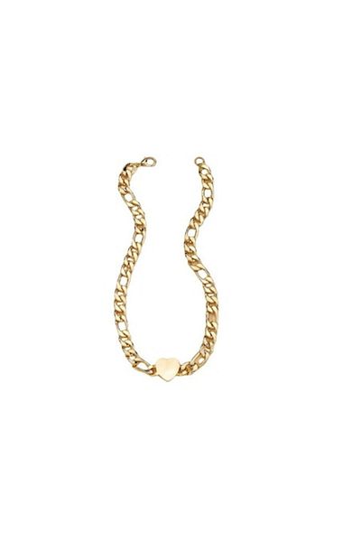 The Casius. Choker Necklace for Women with Heart Pendant, Gold Color, The Casius