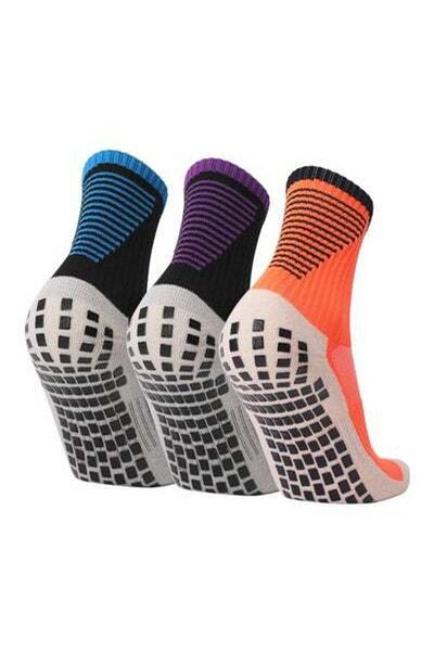 HALAMODO Pair Of 3 Anti Slip Soccer Socks 26x4x17cm
