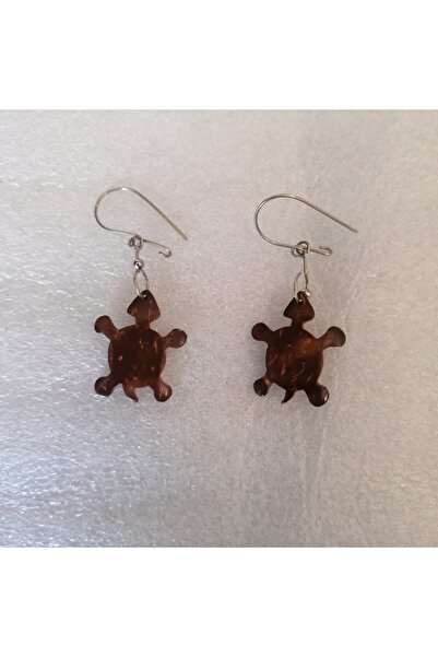 Butik Tülin Authentic Handmade Natural Coconut Shell Sea Turtle Earrings 4.5X...