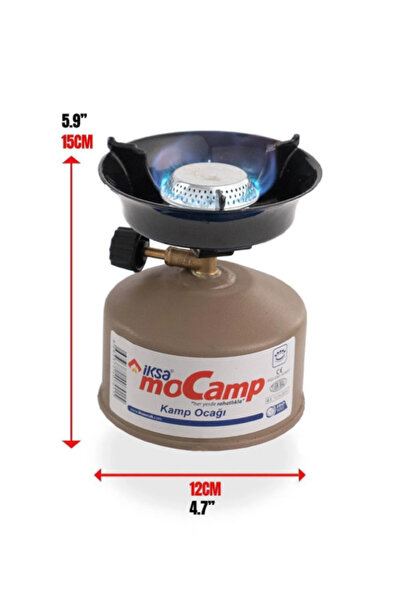 İksa Mini Kamp Ocak Gazlı Kamp Ocağı Pratik Piknik Tüpü + Çakmak Gazı Hediye
