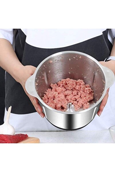 SIKS Universal Electric Chopper, 4 High Quality Stainless Steel Blades, 3L Capacity, Gray/Black