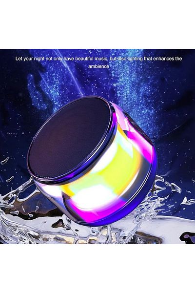 ABYZ Bluetooth Speaker with RGB Mini Portable Noise Reduction 500mAh Small Wireless for Home and Parties