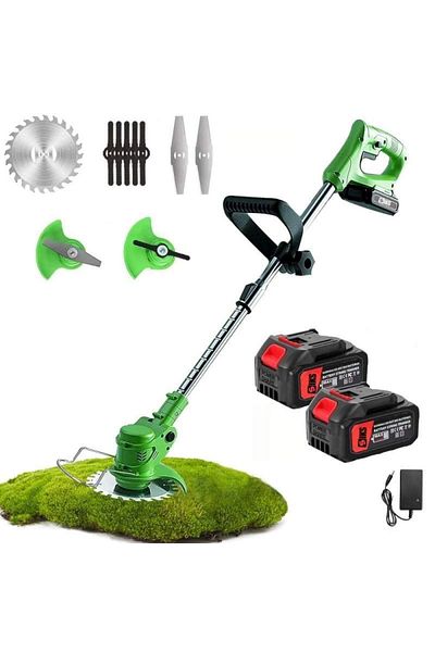 SIKS Electric Brushcutter With Battery, Cordless, With Disc, 2 Batteries Included, 18000 Rpm