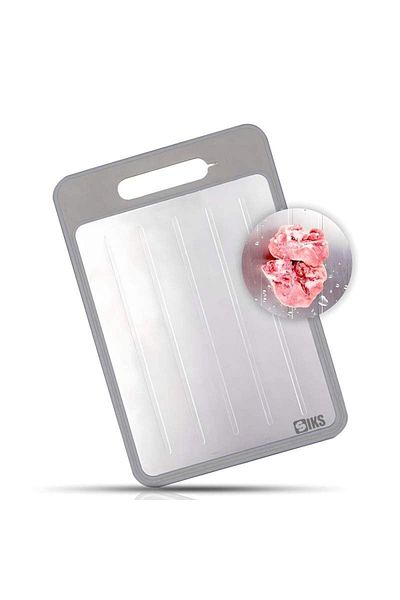 SIKS Multifunctional 4-in-1 Chopper, Meat Defrosting Plate, Stainless Steel, Size M, 31 X 21 Cm