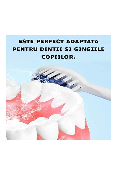 SIKS Electric Toothbrush for Children, 1 Intensity Level, Soft Bristles, Blue